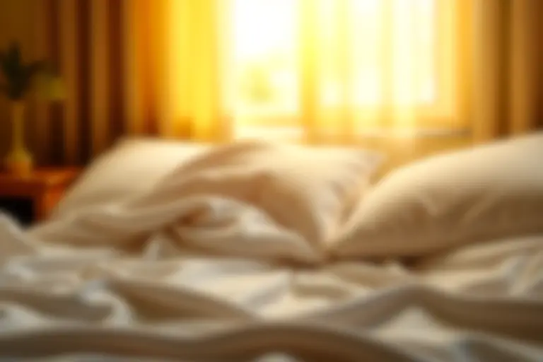 Alarm clock on bedside table in morning light