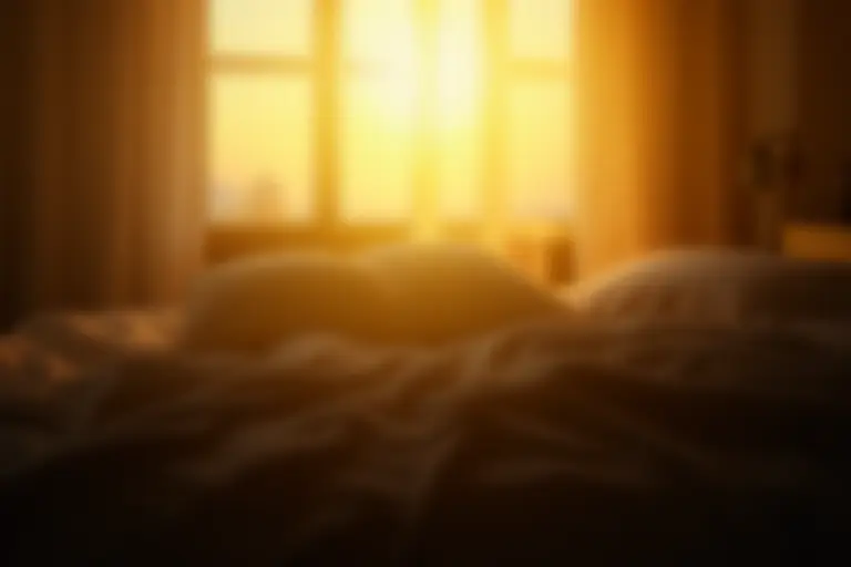 Person sleeping peacefully past their alarm