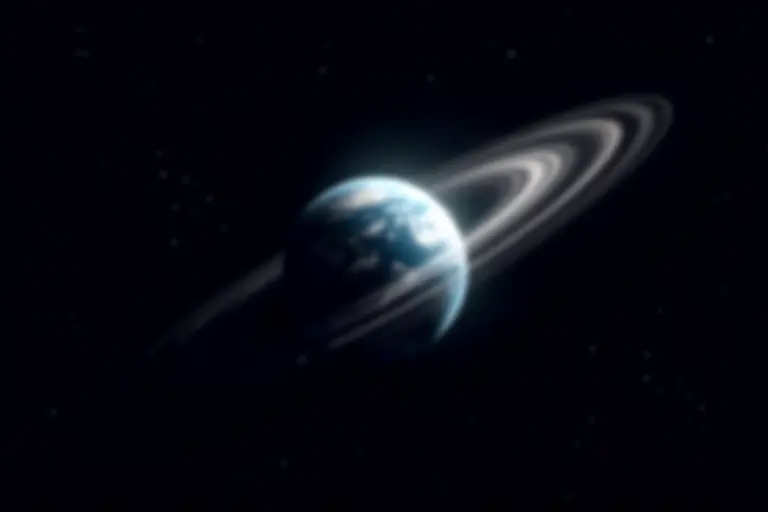 Earth with visible distortion from gravitational forces