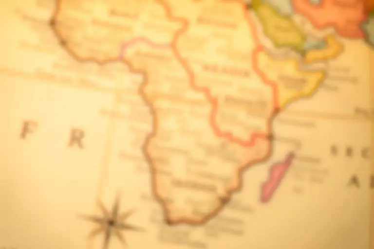 Map of Africa with different colonial boundaries