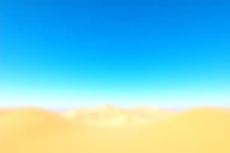 Clear blue sky over a desert landscape with no clouds visible