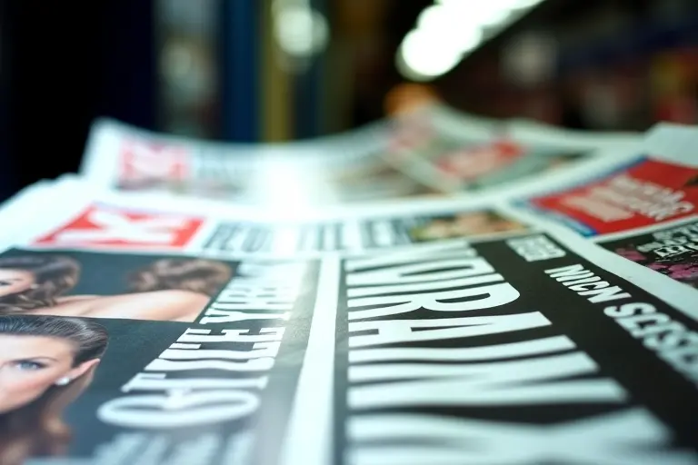 Tabloid newspaper headlines about celebrity dream scandals