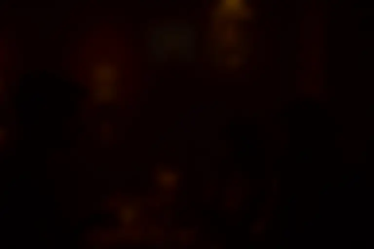 People in a dimly lit bar