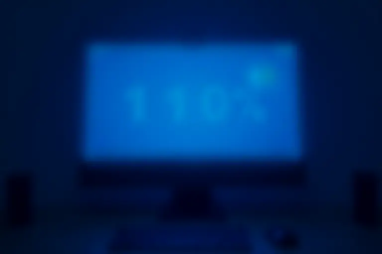 Computer showing a download progress bar at 12 percent