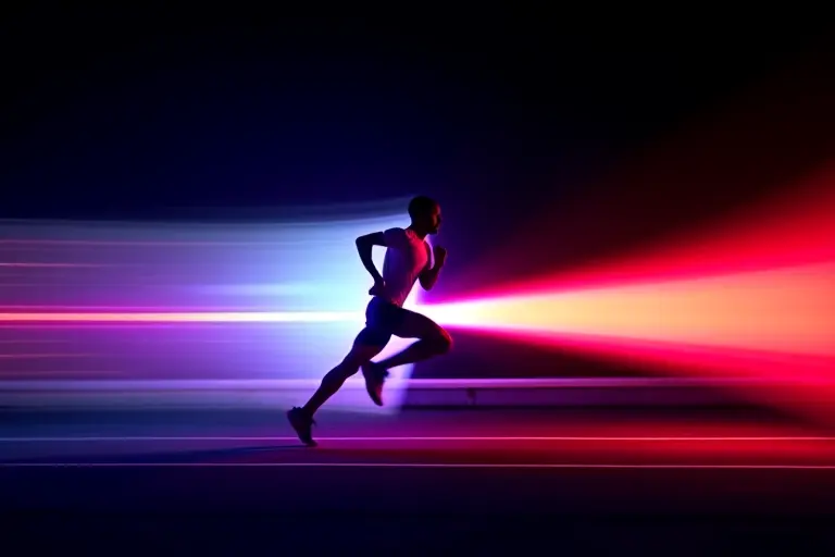 Runner with visible distortion effects around them