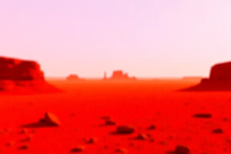 Red rocky Martian landscape