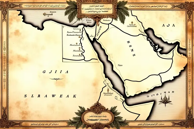 Ottoman-era map of the Middle East