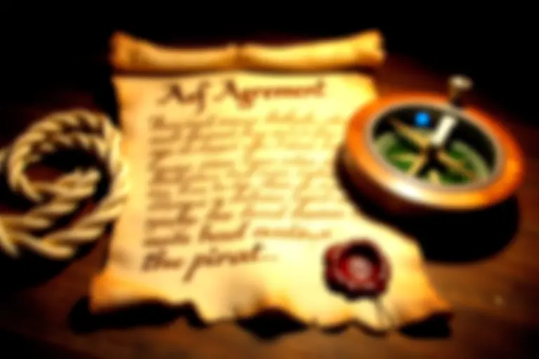 Old parchment with pirate articles of agreement