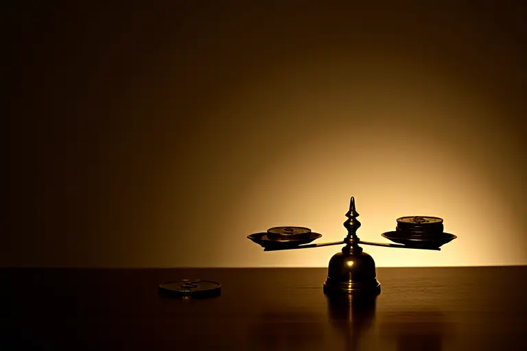 A pair of scales balancing different currency symbols