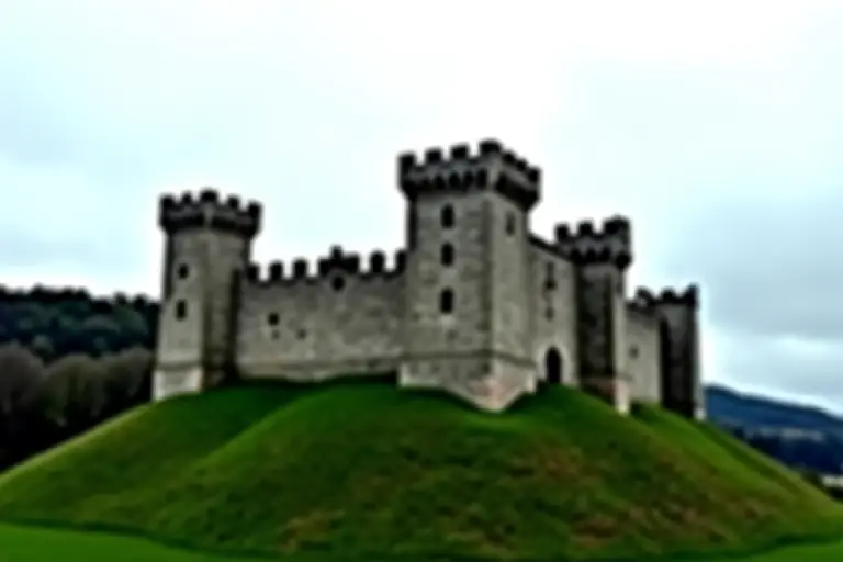 Medieval European castle with defensive walls but no cannon damage
