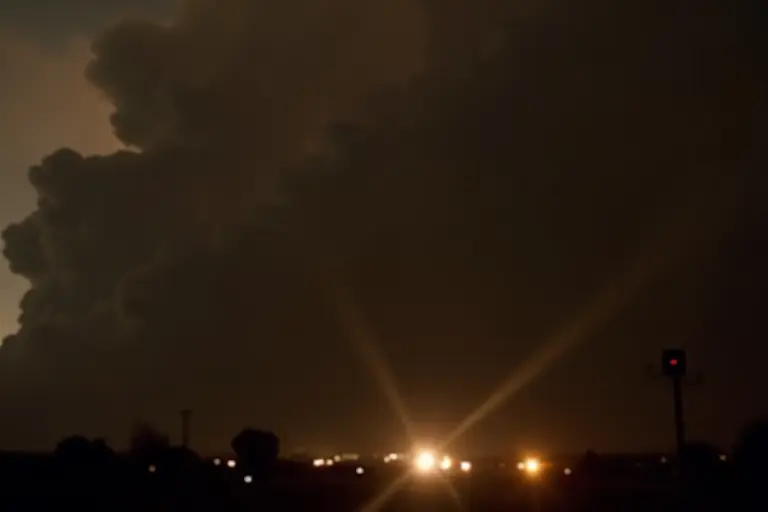 Dense volcanic ash cloud blocking out sunlight