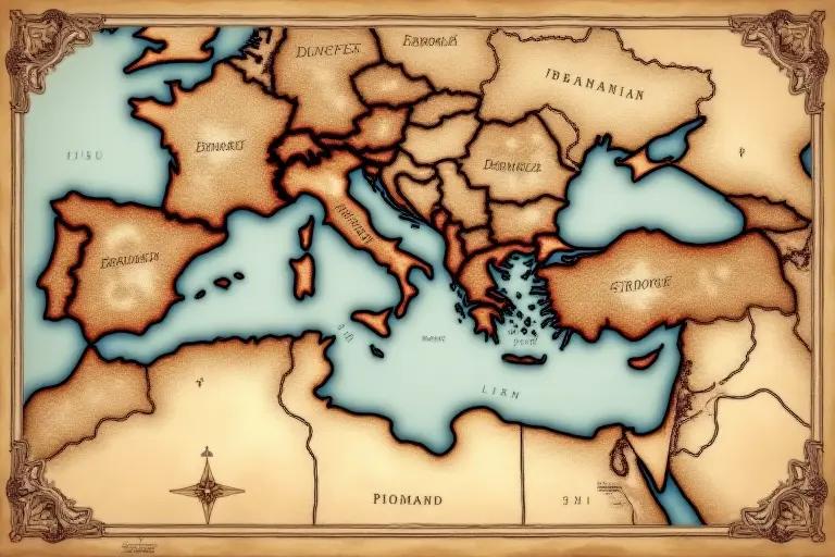 A map of the Roman Empire at its greatest extent under Trajan in 117 AD